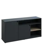 KU2-15DN3 L skříňka nízká 2-dveřová, nika, 740x1522x400, provedení levé, korpus a dvířka antracit/po